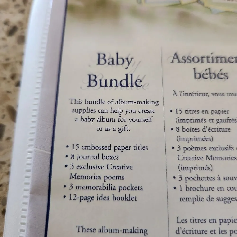 Creative Memories Bady Bundle Set Vintage 2004 Scrapbooking Crafting